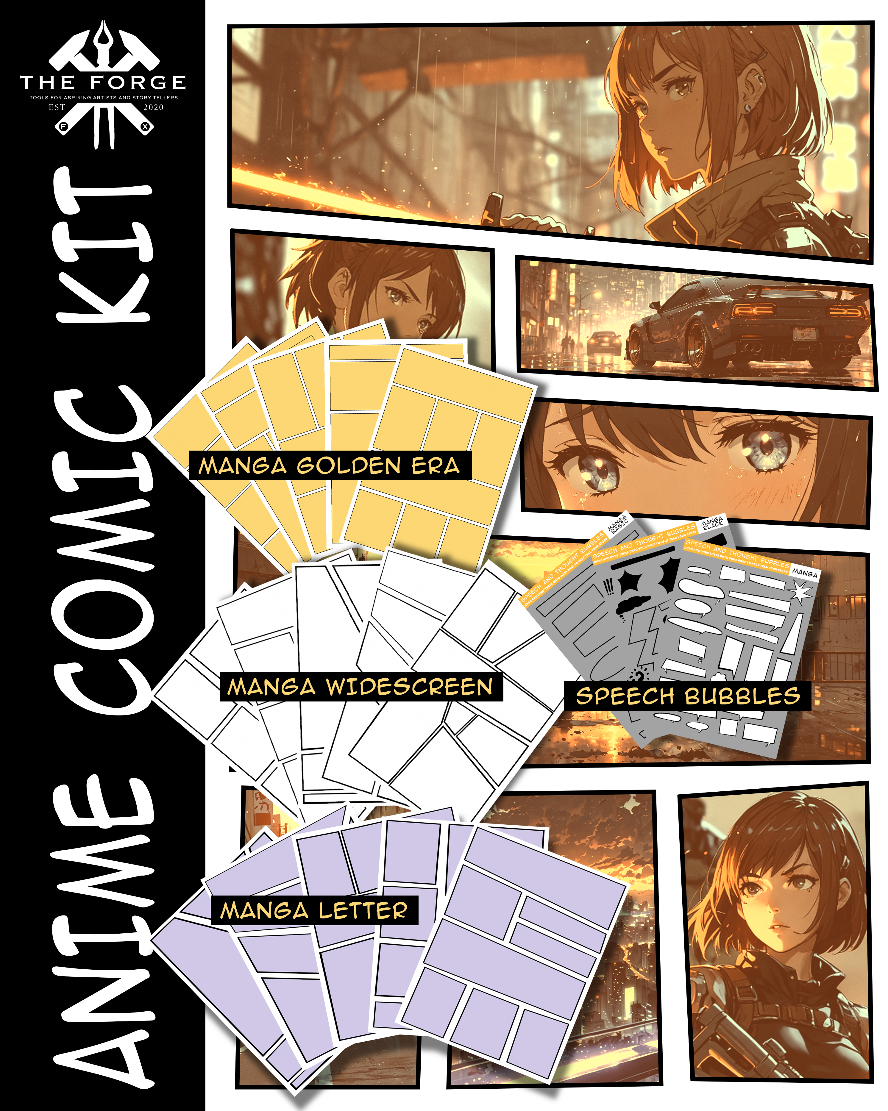 The Forge FX: Anime Comic Creator Kit (digital Download)