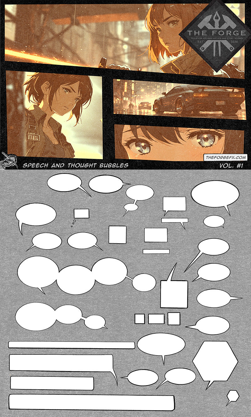 The Forge FX: Hand Drawn Speech Bubble Kit (Digital Download)