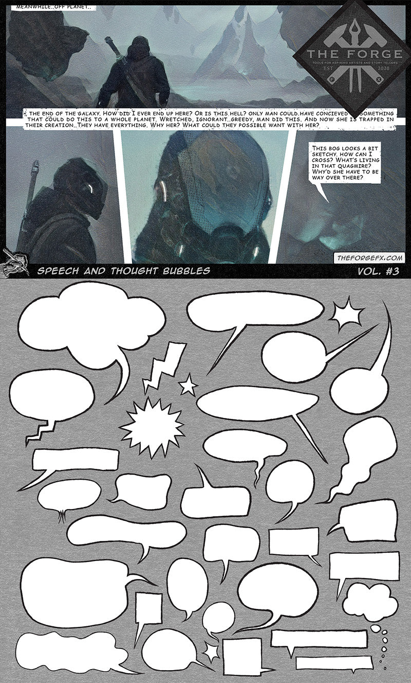 The Forge FX: Hand Drawn Speech Bubble Kit (Digital Download)