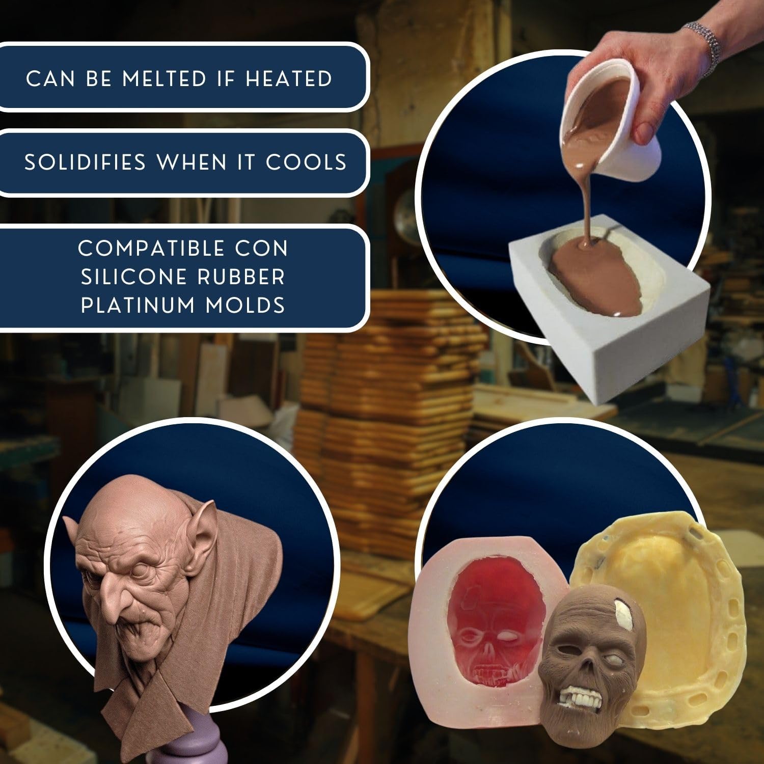 Monster Clay Premium Grade Modeling Clay (Gray -Medium - 4.5lb)