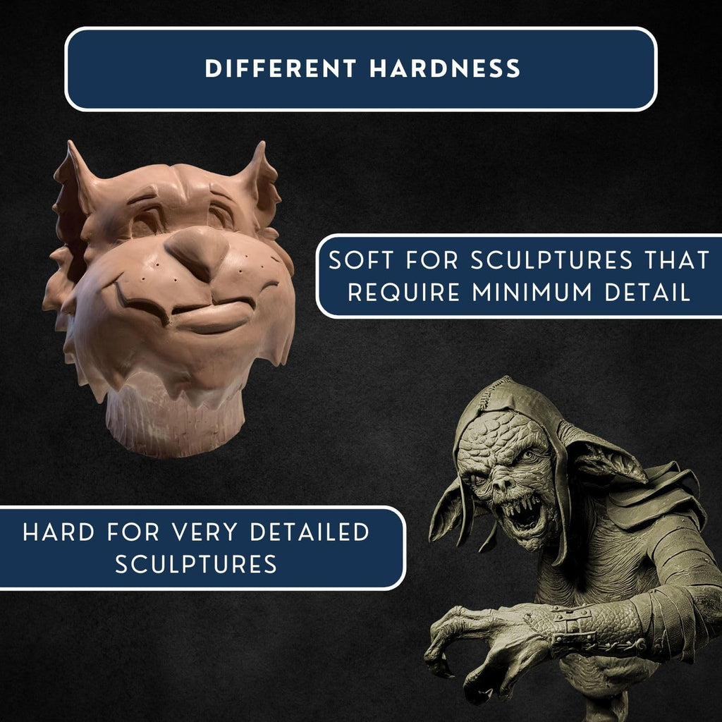 Monster Clay Premium Grade Modeling Clay (Gray -Medium - 4.5lb)