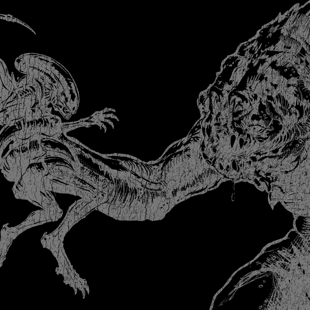 Acid Reflux: Oversized. Rancor VS Xenomorph Tee