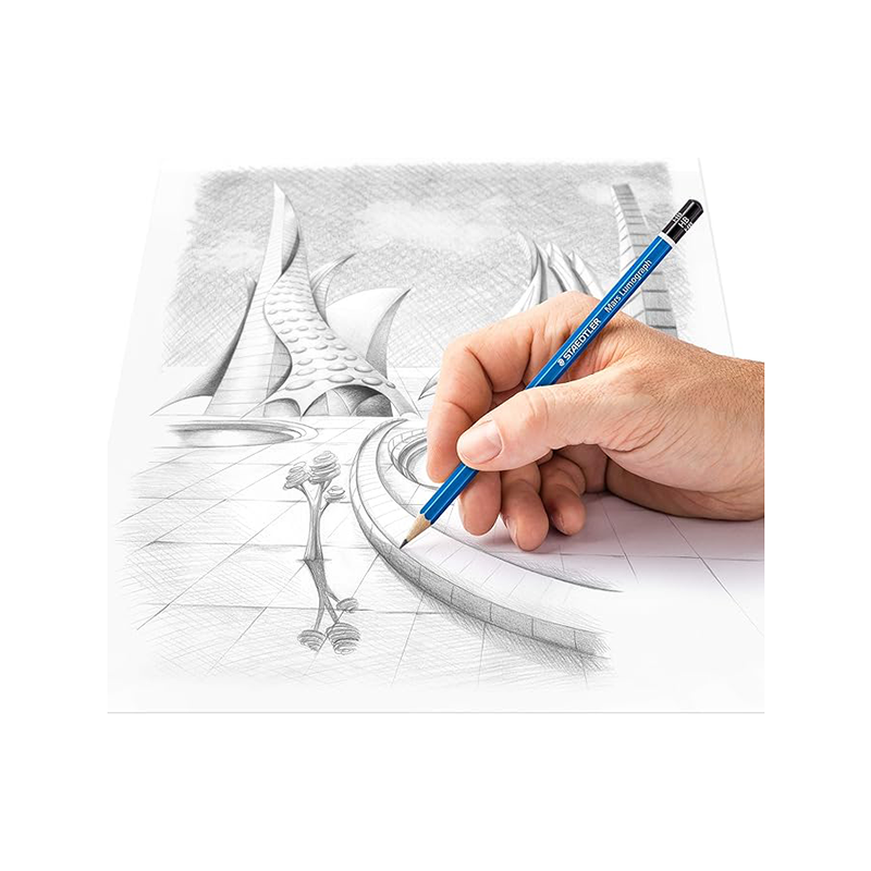 STAEDTLER Mars Lumograph Art Drawing Pencils (12-Pack) – Sustainable, Break-Resistant Graphite, Metal Case